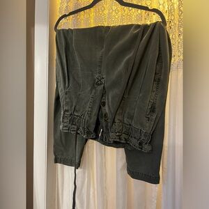 Free People: Tapered Pants: Green: Small